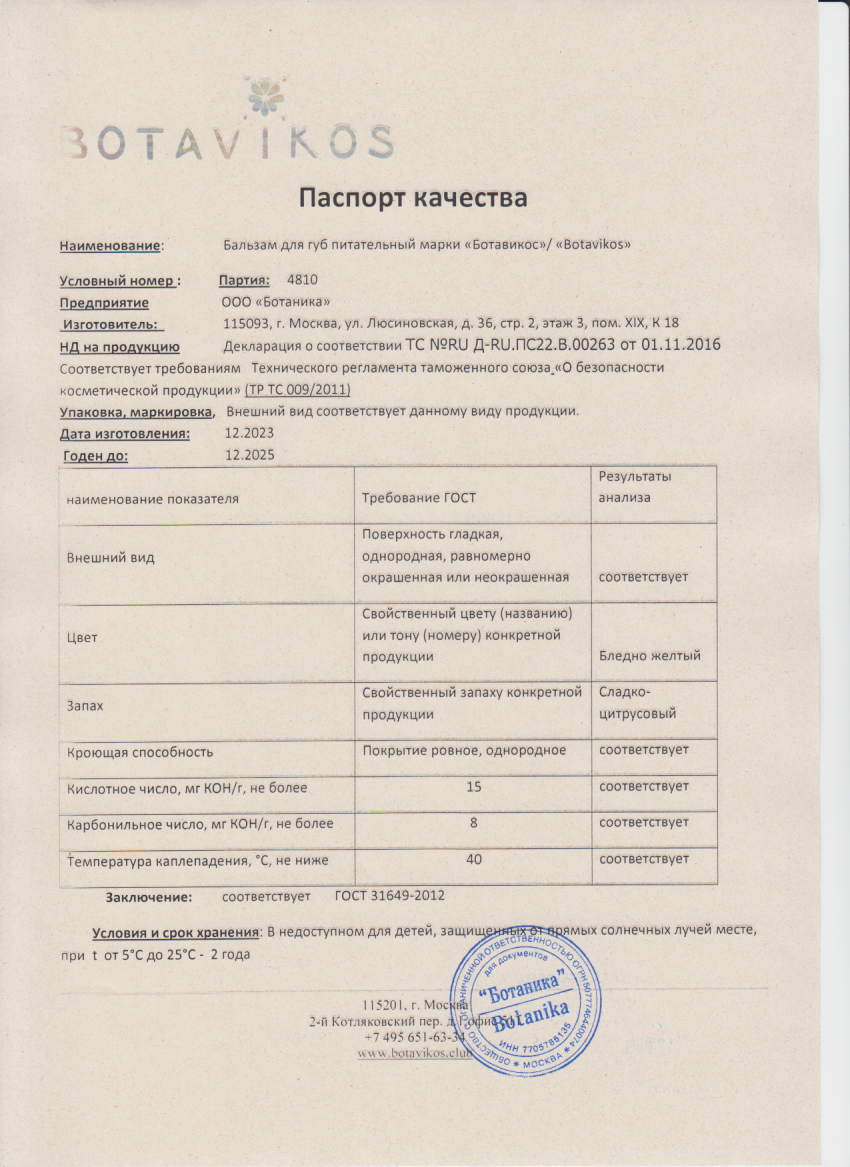 Паспорт №122023